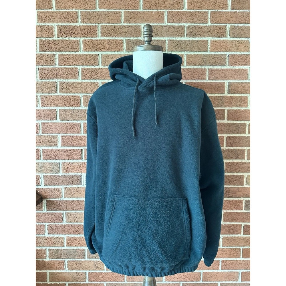 Croft & Barrow Sport Mens XL Blue Fleece Hoodie Pullover Kangaroo Pocket RN73277